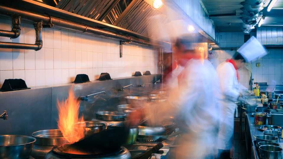 a busy kitchen